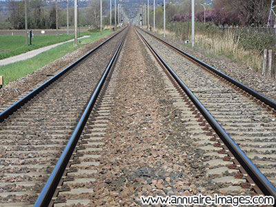 Rails de deux voies de chemin de fer