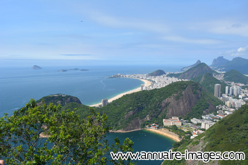 Vue sur Rio de Janeiro et la plage de Copacabana