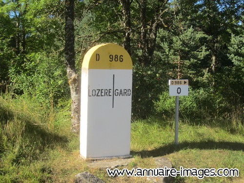 Borne de délimitation des départements Lozère et Gard